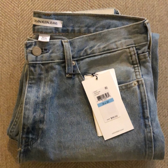 ckj 030 high rise straight patched jeans